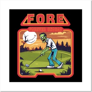 Zombie golf player Posters and Art